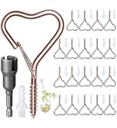 Ticway 20 PCS Heart Shaped Hooks for Outdoor String Lights,Screw Hooks for Outdoor String Lights,...