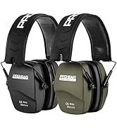 PROHEAR 016 Shooting Ear Protection Earmuffs 2 Pack, NRR 26dB for Gun Range, Hunting -Black and G...