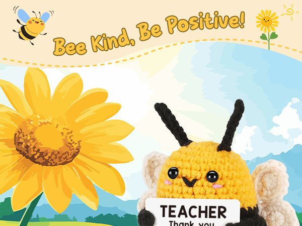teacher gifts for teachers appreciation week end of year presents positive crochet animals bee