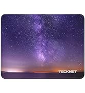 TECKNET Mouse Mat 270 x 210 x 3 mm Gaming Mouse Pad, Non-Slip Rubber Base, Waterproof Surface, St...