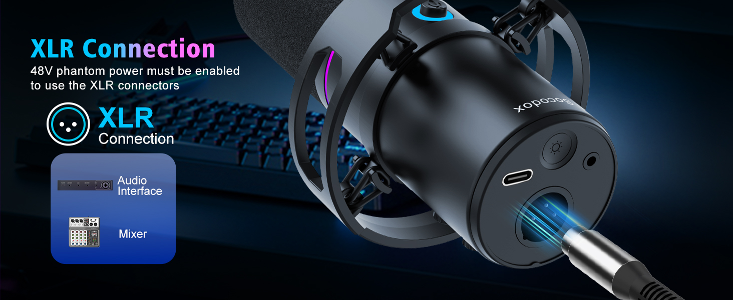 Gaming Microphone with Boom Arm