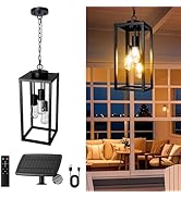 TWINKVILLA Solar Chandelier Outdoor, 3-Light 14