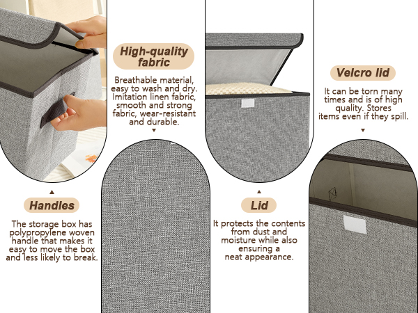 linen fabric foldable storage bins