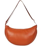 Women Half Round Crescent Bag for Women PU Leather Puffer Shoulder Bag Large Dumpling Bag Hobo Sl...