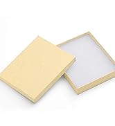 MESHA 42PC Jewelry Gift Boxes With Lids - Kraft 6x5x1, Cotton Filled Brown for Necklaces, Bracele...