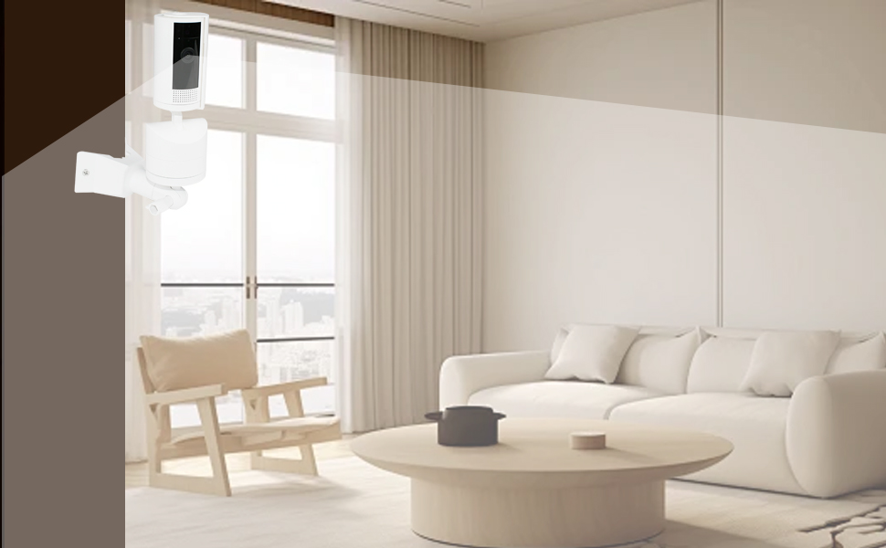 Corner Wall Mount Compatible with Ring Pan-Tilt Indoor Cam (2024 Release)