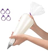 100 Pack Pastry Bags Thickened 18 inch Disposable Decorating Icing Piping Bags with 4 Icing Bag T...