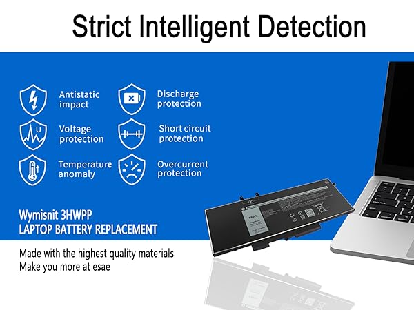 68Wh 3HWPP Replacement Battery for Dell