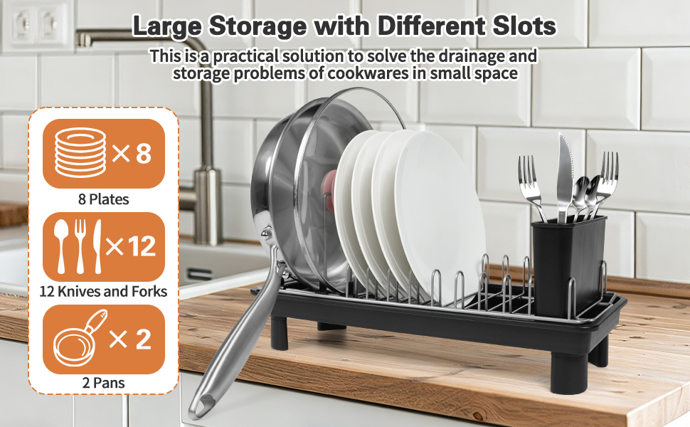 Small Dish Drying Rack for Kitchen Counter