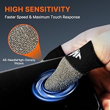 JWH gaming finger sleeves HIGH SENSITIVITY Faster Speed & Maximum Touch Response