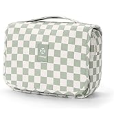 Narwey Small Hanging Travel Toiletry Bag for Traveling Women, Checkered Travel Bag for Toiletries...