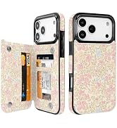 Obbii Compatible with iPhone 17 Pro Max Case Wallet with Card Holder, Flip PU Leather Built-in Ca...