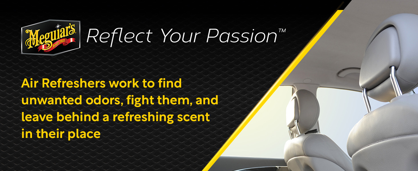 Car AIr refreshers work to find unwanted odors and fight them , leaving behind a refreshing scent