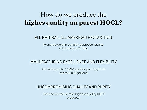 how do we produce high quality hocl and pure hocl?