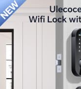 Ulecoce DL08H 7-in-1 Fingerprint Smart Door Lock for Front Door with Handle | App Control, Remote...