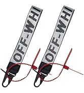 Sonku OFF Classic Keychain Lanyard for Keys, Car Key Chain, Webbing Keychain Wrist Strap Decorati...