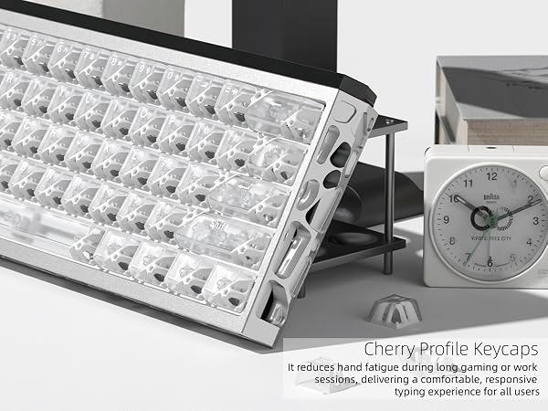 Honeycomb Clear Keycaps, Black Shine Through Keycaps, Jelly Keycap Transparent keyboard Cap