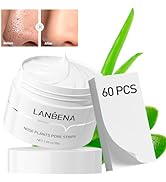 LANBENA Blackhead Mask with 60 pcs Strips, Blackhead Remover Peel pff Mask, Nose Plants Pore Clea...