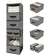 GRANNY SAYS Hanging Closet Organizer 6 Shelves, Closet Organization and Storage with 5 Different ...
