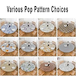 Vinyl tablecloth with elastic flannel backed table cover