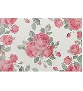 SHACOS 50 PCS Vintage Rose Paper Placemats 11x17 inch, Disposable Place Mats, Decorative Floral T...