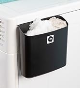 JS Jackson Supplies Black Lint Bin with Magnetic Back, Large Space Saving Trash Bin and Organizer...