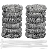 12 Pcs Lint Traps for Washing Machine Hose Stainless Steel Lint Trap Dulinkas Washer Hose Lint Tr...
