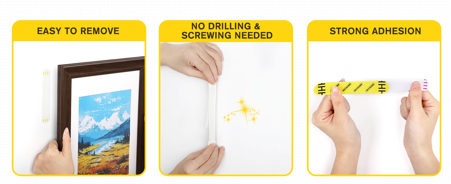 EMITEVER Picture Hanging Strips Heavy Duty