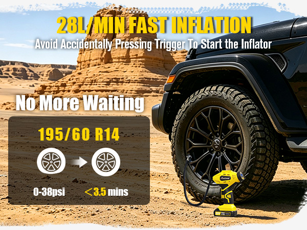 28LPM fast inflation tire inflator