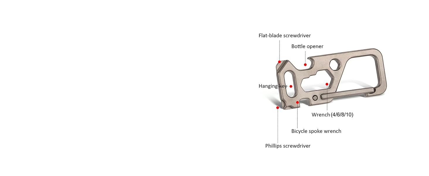 Titanium Multi-Functional Keychain