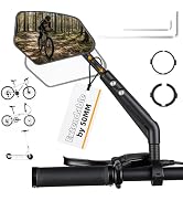 West Biking Bike Mirror, HD Crystal Clear Wide Angle Glass, Extendable 5cm Rearview Mirror, Handl...