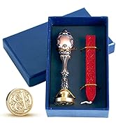 Wax Seal Stamp kit, Envelope Wax Seals DIY Kit - Retro Sealing Wax Candle + Classic Initial Alpha...