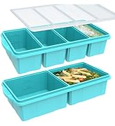 Silicone Freezer Tray With Lid - Soup Freezer Container molds - Large Ice Cube Tray- makes 8 perf...