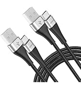 USB to USB C Cable 6FT 2Pack, USBA to USBC Cord Fast Charging Braided Type C Charger for iPhone 1...
