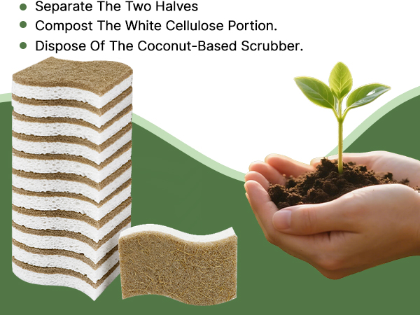 Biodegradable Kitchen Dish Sponges