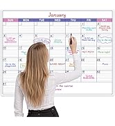 Large Dry Erase Calendar for Wall - Undated 1 Month Wall Calendar, 40