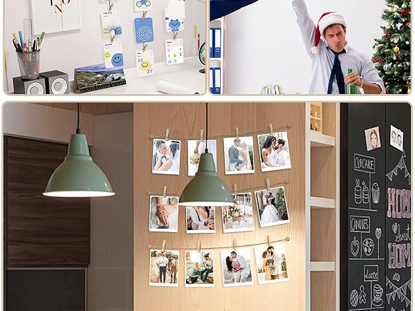 Photo Hanging Display with 50 Photo Clips