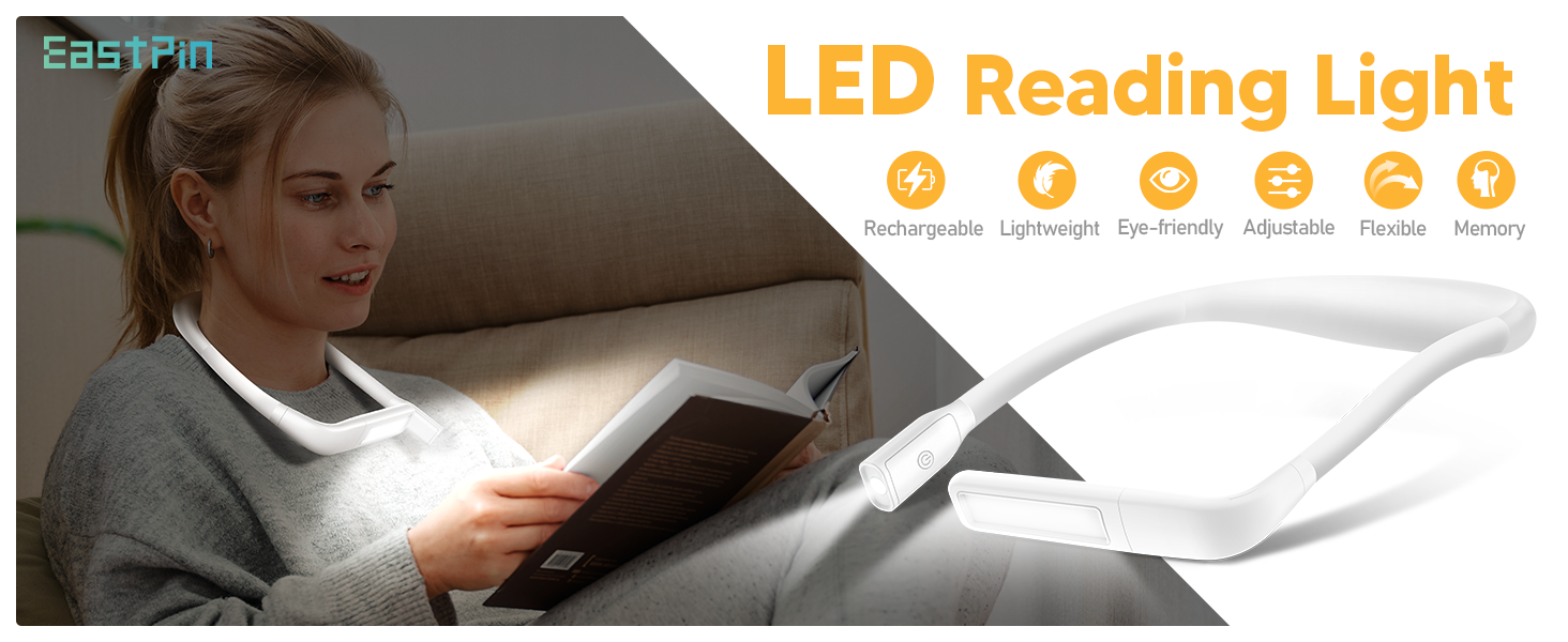 EastPin Book Light LED Neck Reading Light