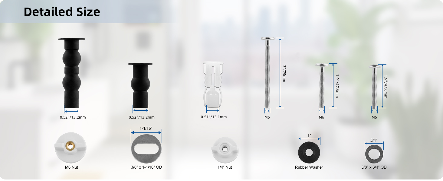 toilet seat screw and bolts