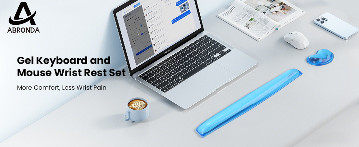 Gel Keyboard andMouse Wrist Rest SetMore Comfort, Less Wrist Pain