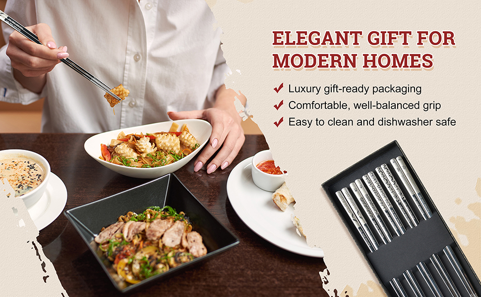 Stainless Steel Chopsticks Gift Box