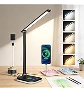 Bright LED Desk Lamp for Office Home, 10%-100% Dimmable Brightness & 5 Color, 800 Lumen Puzzle Li...
