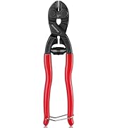 WORKPRO 8-inch Mini Bolt Cutter with Recess and Spring, Compact Bolt Cutters with Comfortable Sof...