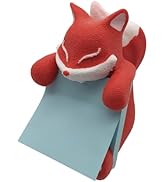 RhyNSky Animal Fox Sticky Notes Holder Pop-up Note Dispenser for Desk Home Office School Accessor...