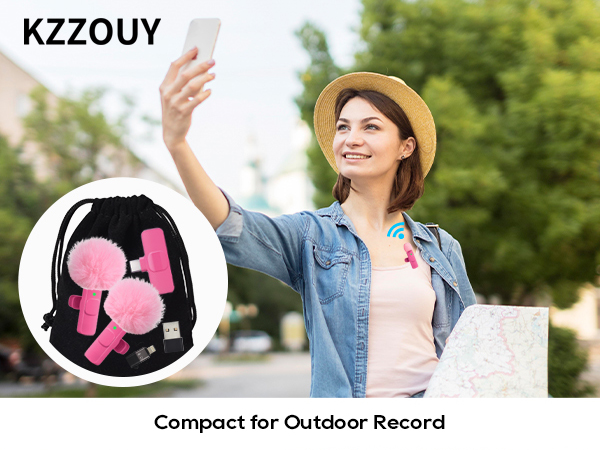 usb c phone microphone mini mics for iphone Compact for Outdoor Record with all in 1 bag usbc