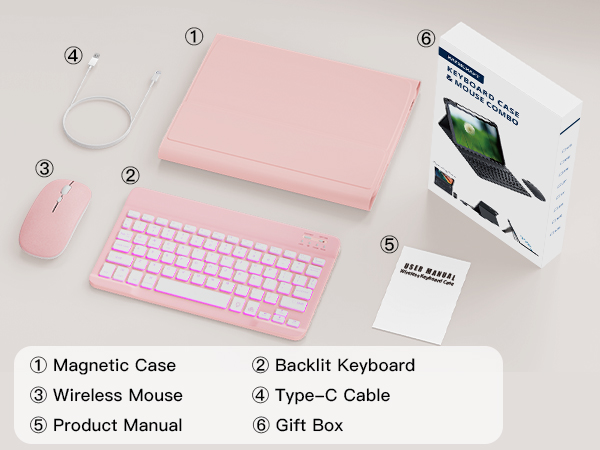 ipad 10th generation case with keyboard;gift