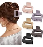 ATODEN Small Hair Clips 5Pcs Mini Claw Clips for Thin Fine Hair 2 Inch Square Hair Claws Womens H...