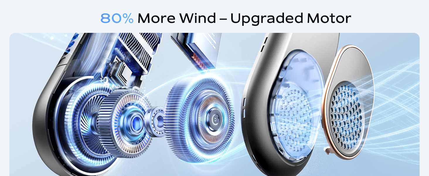 neck fans portable rechargeable; portable fans that blow cold air; neck cooler;
