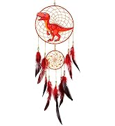 Basumee Dinosaur Dream Catcher for Kids Feather Dream Catchers Handmade Home Décor Wall Hanging w...