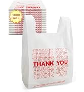 1000 Count - Plastic Thank You Bags | 12